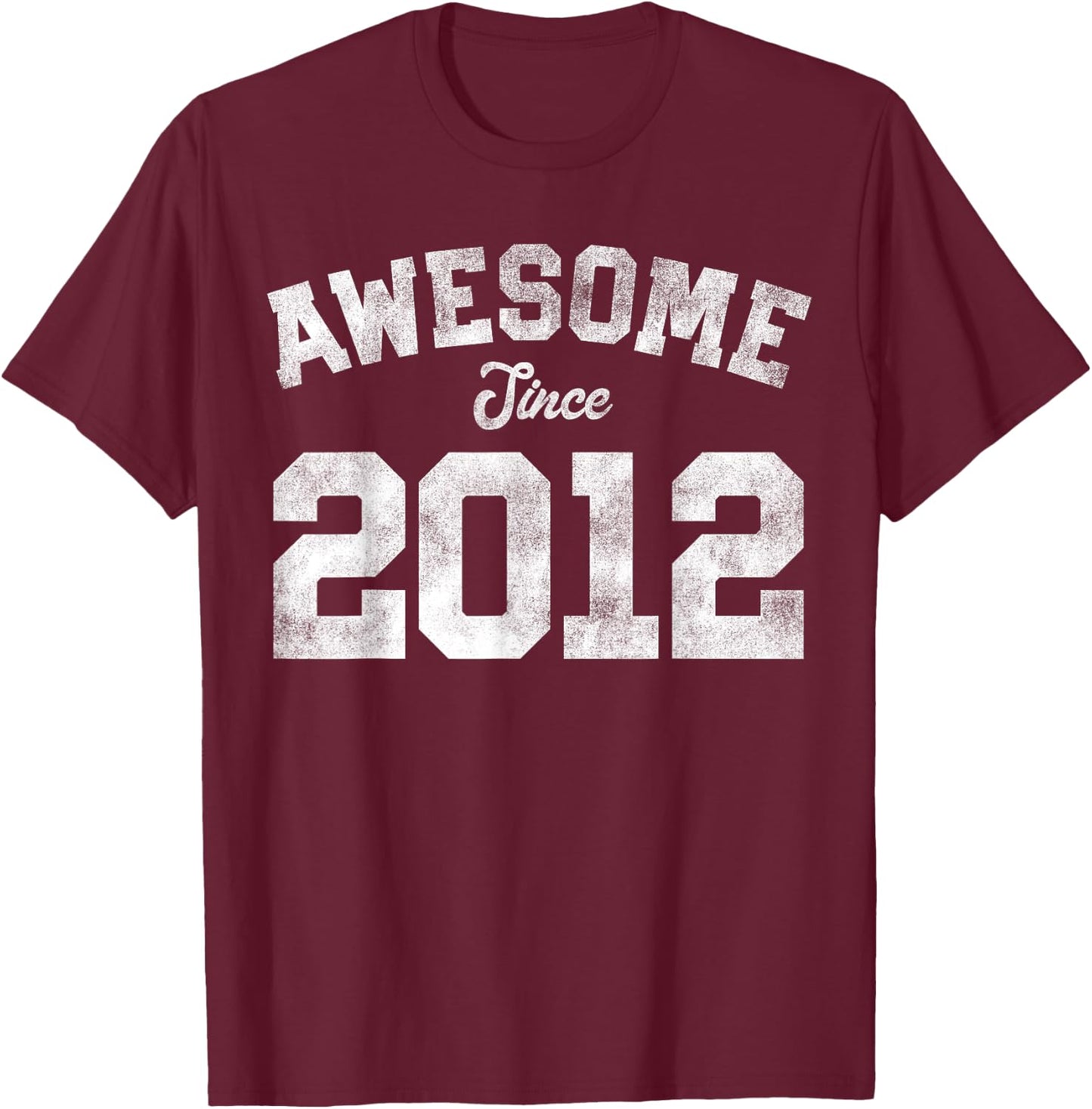 Awesome Since 2012 14th Birthday 14 Years Old - Retro T-Shirt - T-Shirt | Maroon