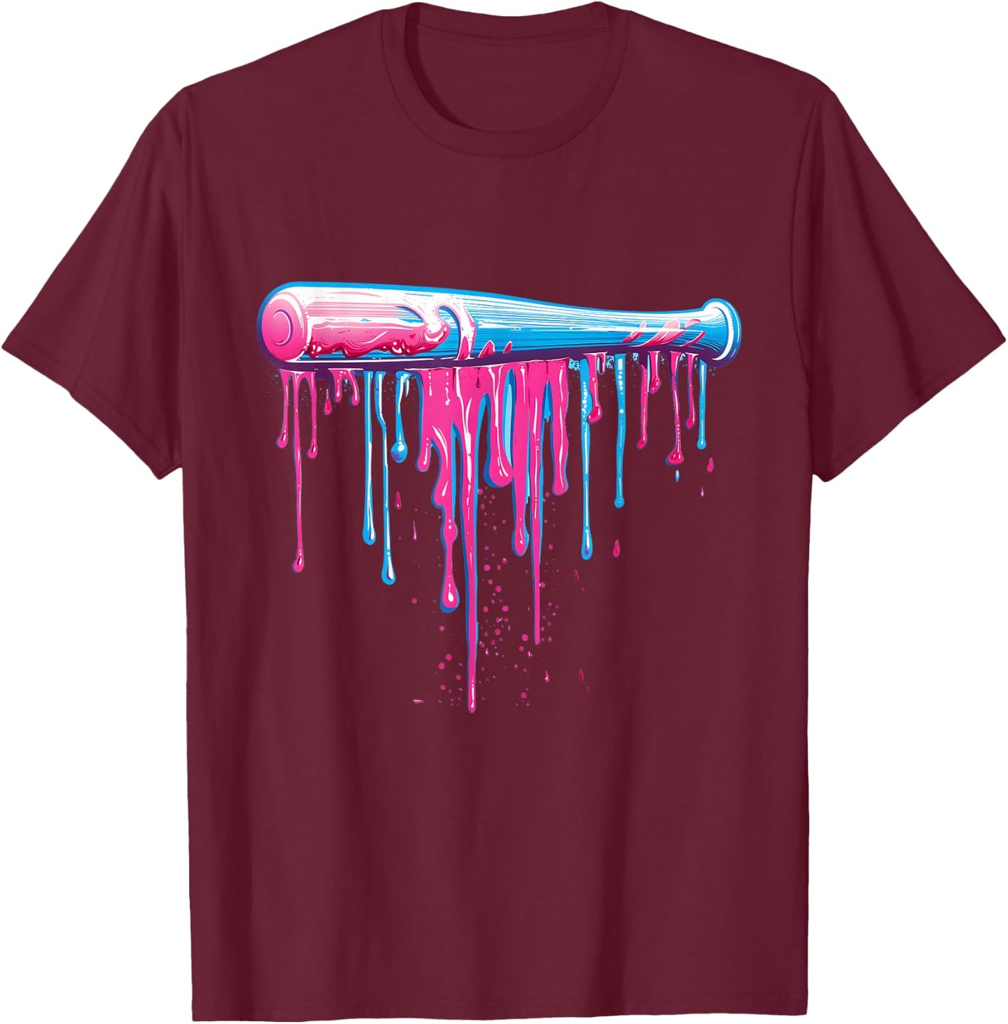 Baseball Bat with Sprinkles Drip Boys T-Shirt - T-Shirt | Maroon