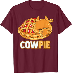 Funny Cowpie Food Crufty Food Lover Cow Animal Cattle T-Shirt - T-Shirt | Maroon
