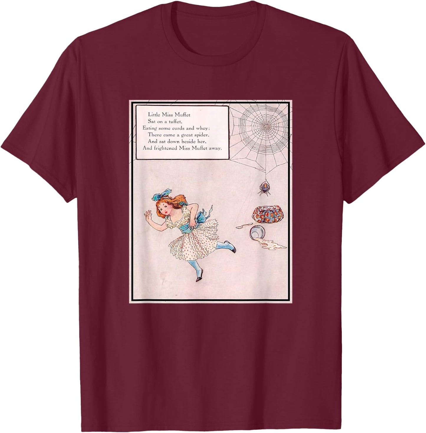Little Miss Muffet (1915) T-Shirt - T-Shirt | Maroon