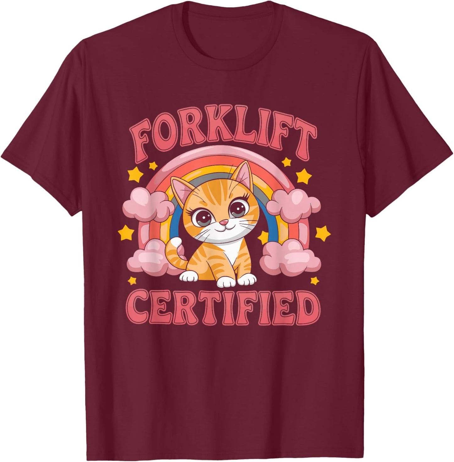 Forklift Certified T-Shirt - T-Shirt | Maroon