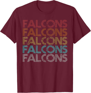 Retro Vintage Falcons , Small T-Shirt - T-Shirt | Maroon