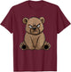 Grumpy Grizzly Bear T-Shirt - T-Shirt | Maroon