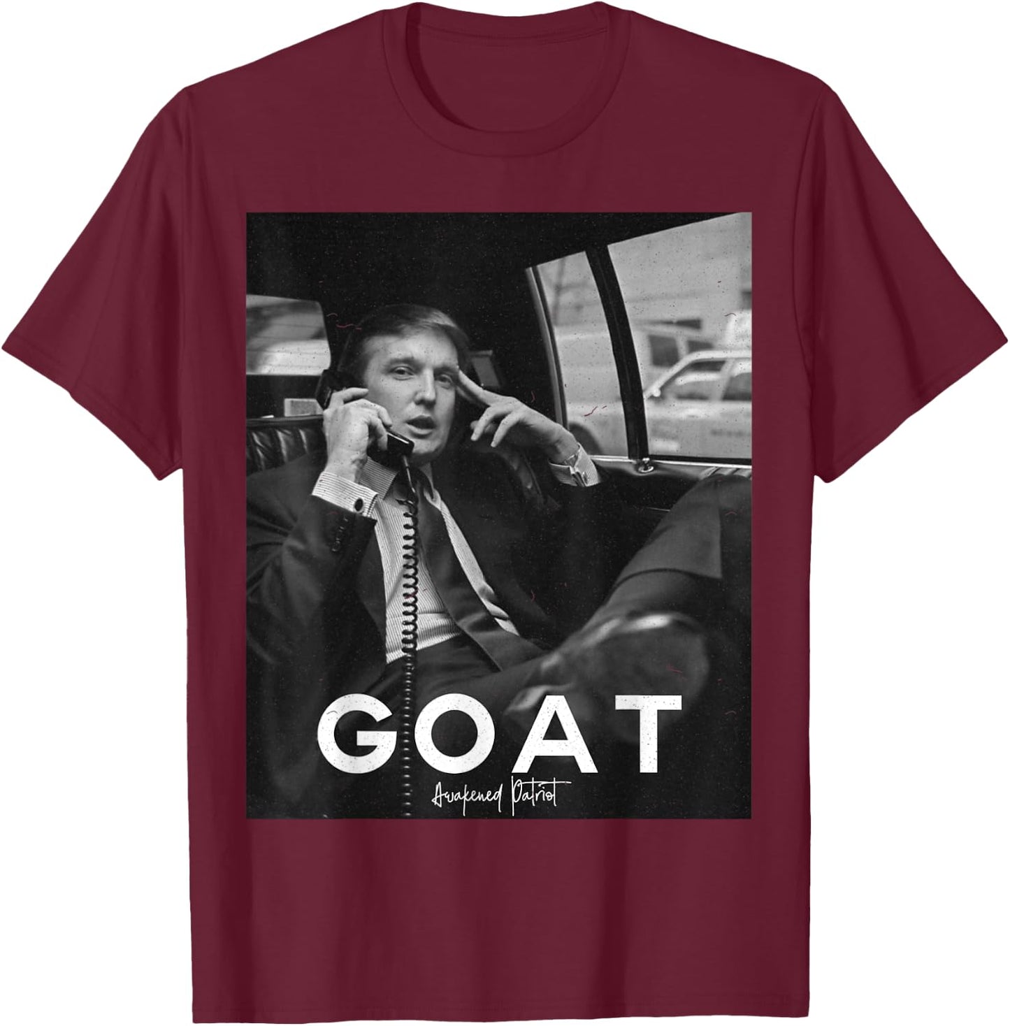 Trump GOAT Republican Conservative Gift Trump 2024 T-Shirt - T-Shirt | Maroon