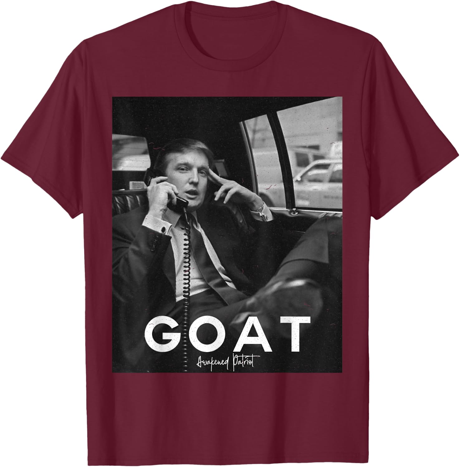 Trump GOAT Republican Conservative Gift Trump 2024 T-Shirt - T-Shirt | Maroon