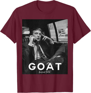Trump GOAT Republican Conservative Gift Trump 2024 T-Shirt - T-Shirt | Maroon