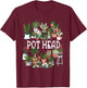 Funny Pot Plant Head Gardening Gardener Graphic Women Men T-Shirt - T-Shirt | Maroon