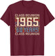 Class 1965 High School Alumni 60 Yrs Later College Reunion T-Shirt - T-Shirt | Maroon
