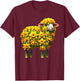 Daffodil Sheep Flower Gardening Floral T-Shirt - T-Shirt | Maroon