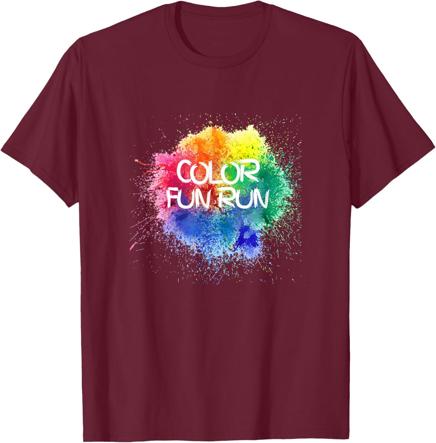 Color Fun Run T-Shirt - T-Shirt | Maroon