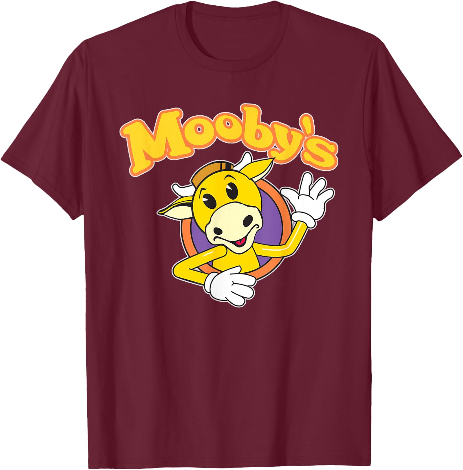 Clerks 3 Mooby's Logo Fast-Food Culture Classic T-Shirt - T-Shirt | Maroon