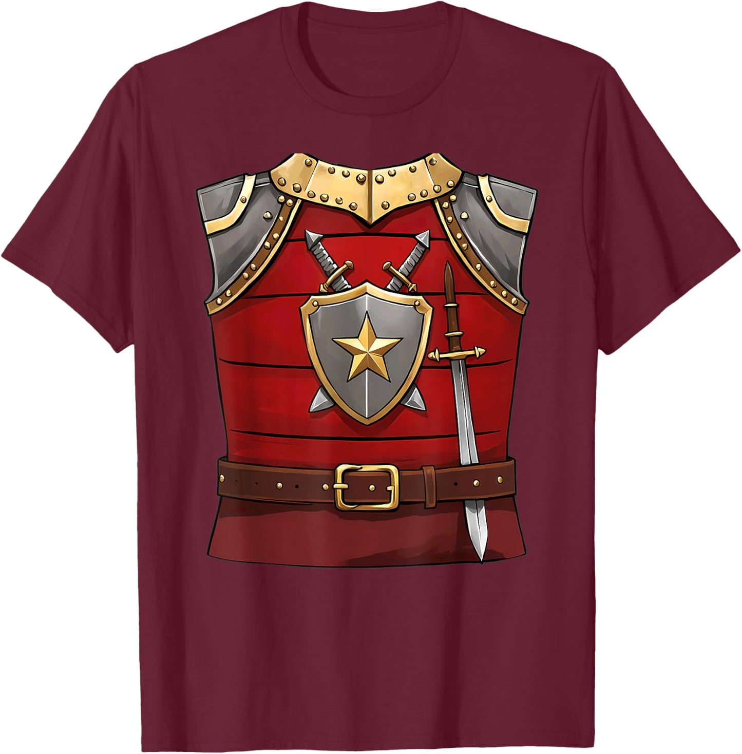 Knight Halloween Costume T-Shirt - T-Shirt | Maroon