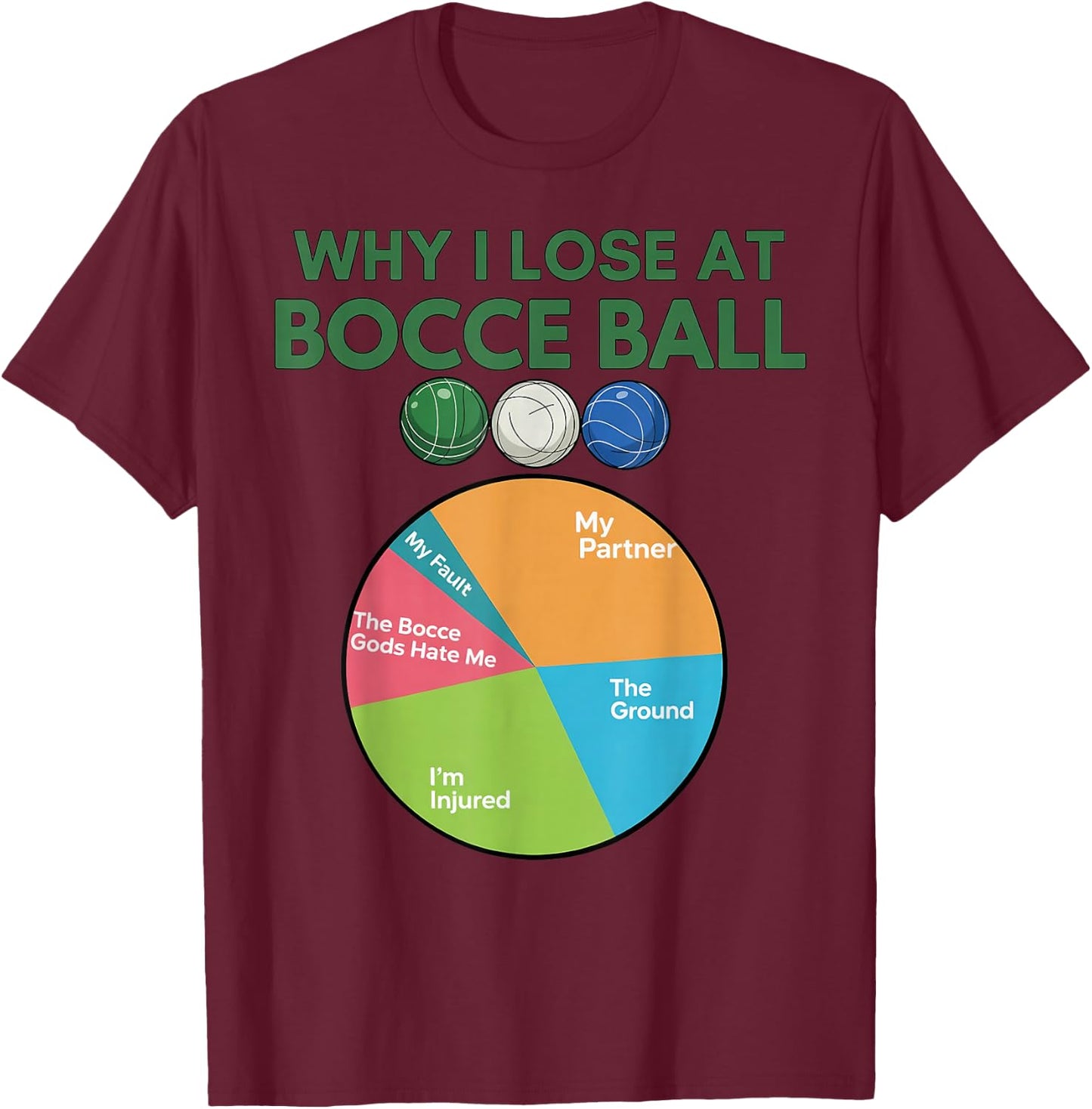 Why I Lose Italian Bocce Player Boccia Italy Boules Bocce T-Shirt - T-Shirt | Maroon