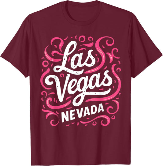I Love LAS VEGAS Nevada City Vegas Souvenir Gifts Las Vegas T-Shirt - T-Shirt | Maroon