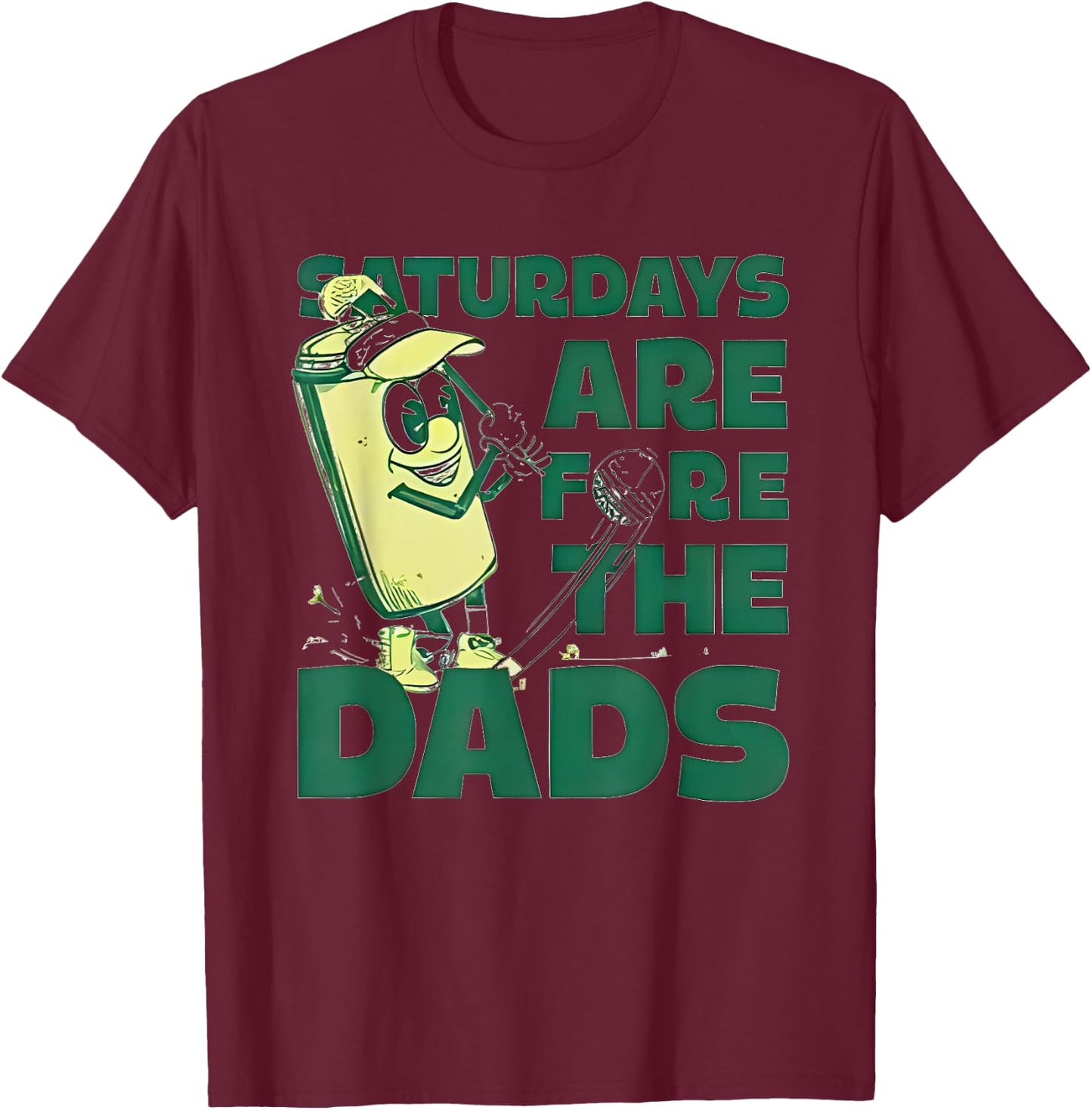 Saturdays are Fore The Dads Golf T-Shirt - T-Shirt | Maroon