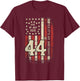July 4th Yes It's My 44th Birthday Distressed American Flag T-Shirt - T-Shirt | Maroon