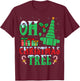 Oh Christmas Tree Xmas Light Respiratory Therapist Christmas T-Shirt - T-Shirt | Maroon