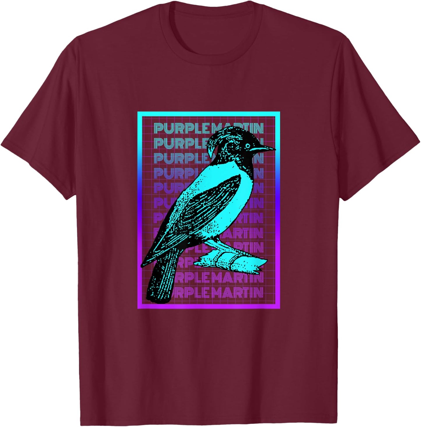 Purple Martin Bird Vintage Retro Purple Martin T-Shirt - T-Shirt | Maroon