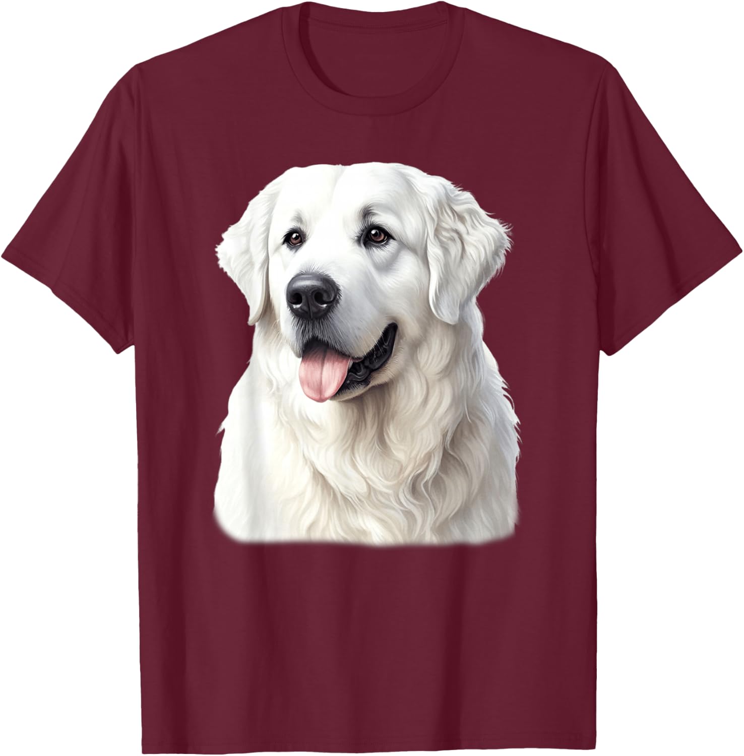 Kuvasz Dog T-Shirt - T-Shirt | Maroon