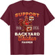 Support Your Local Backyard Chicken Farmer Poultry Farming T-Shirt - T-Shirt | Maroon