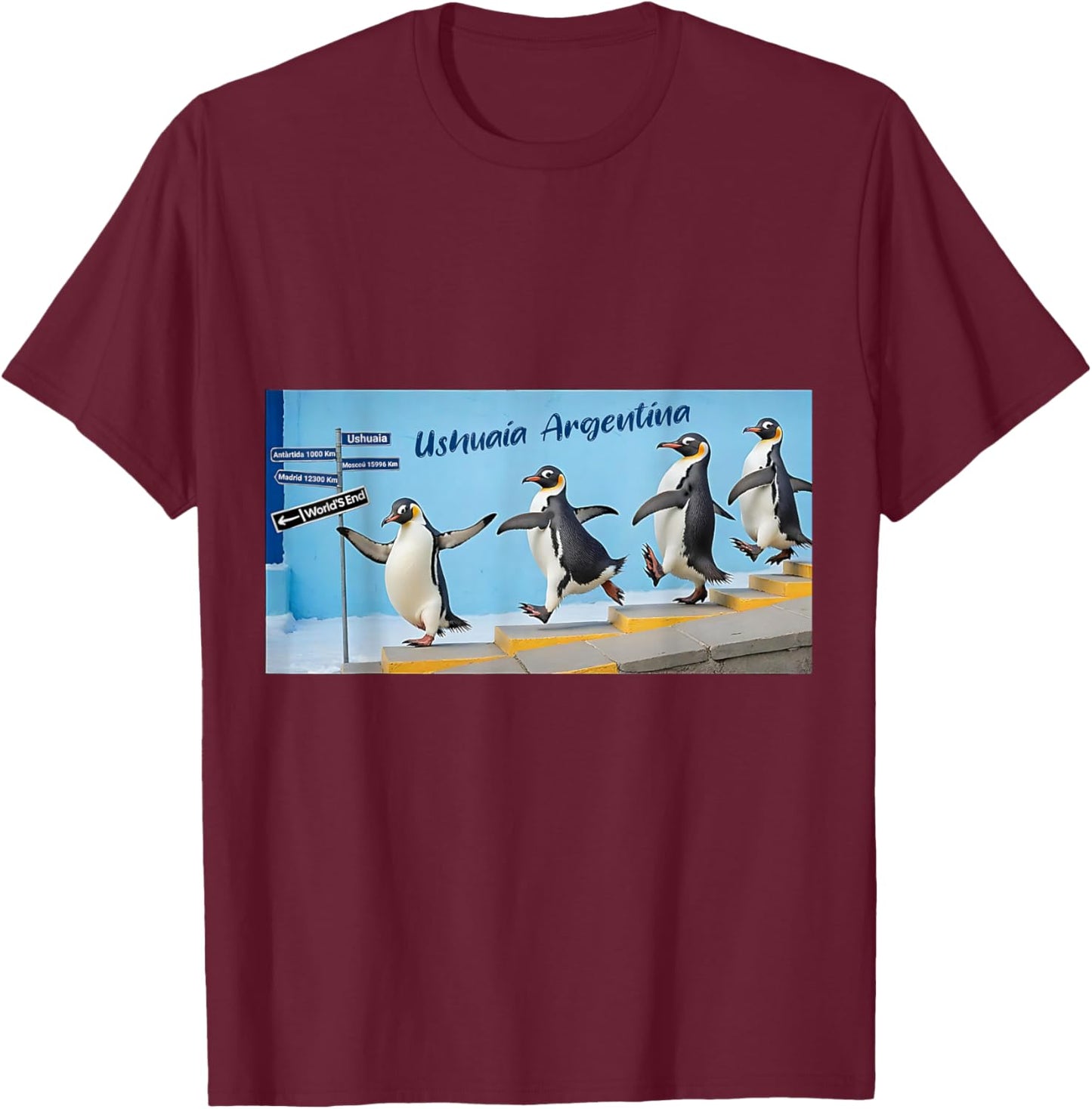 Ushuaia Tierra De Fuego Argentina T-Shirt - T-Shirt | Maroon
