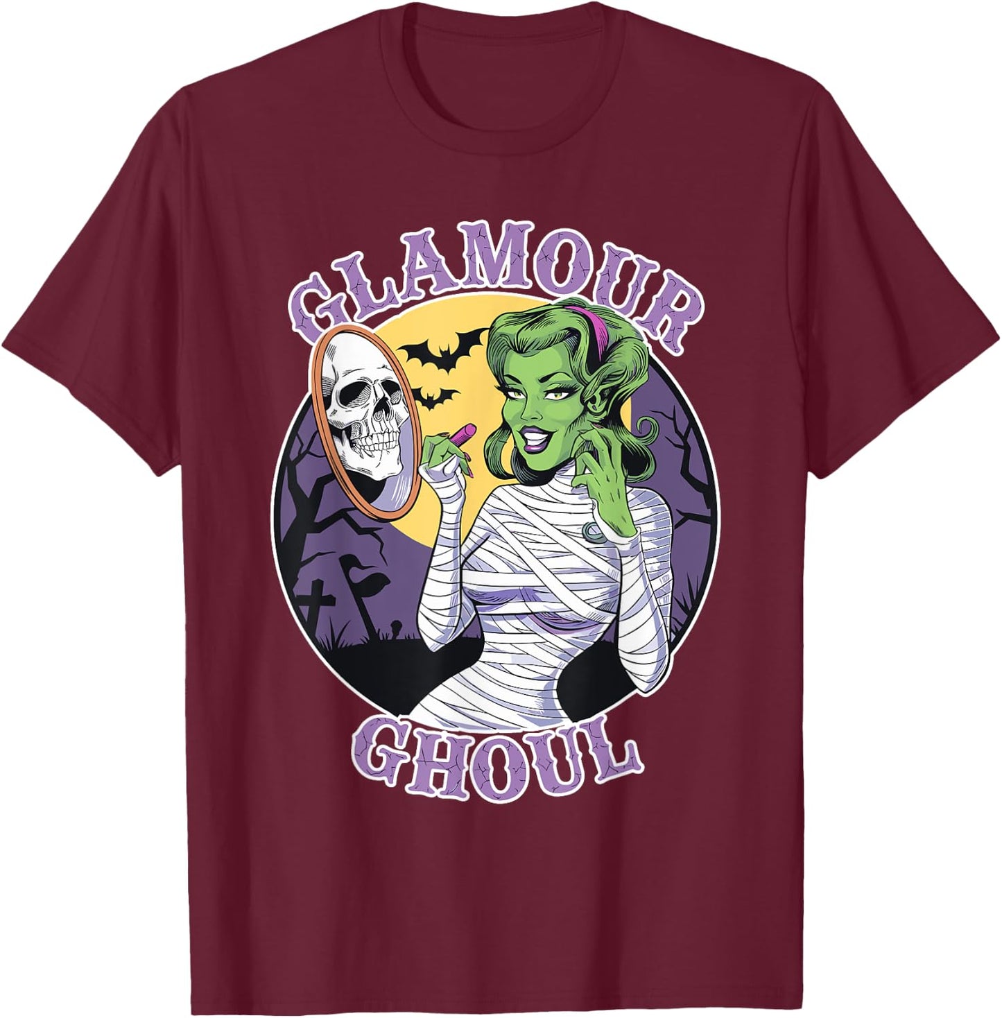 Glamour Ghoul | Ghoul Gang | Ghouls Just Wanna Have Fun T-Shirt - T-Shirt | Maroon