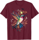 Hummingbird Native American Indian Tribal Graphic T-Shirt - T-Shirt | Maroon