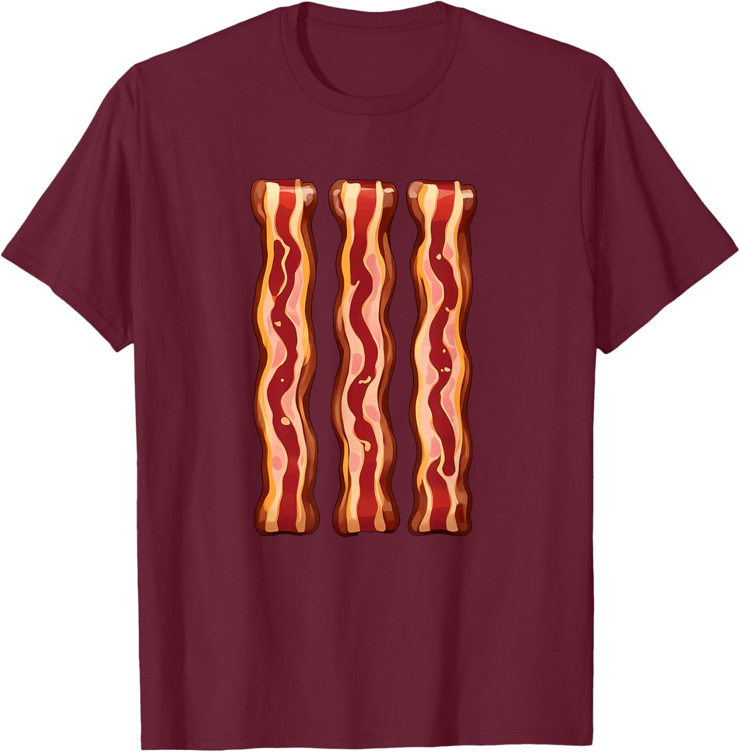 Bacon and Eggs Halloween Costume T-Shirt - T-Shirt | Maroon