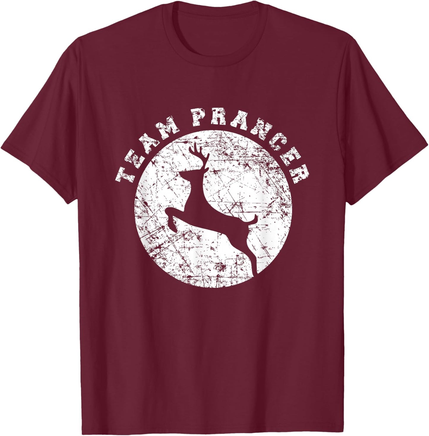 Team Prancer T Shirt, Funny Cute Christmas Gift Kids Adults T-Shirt - T-Shirt | Maroon