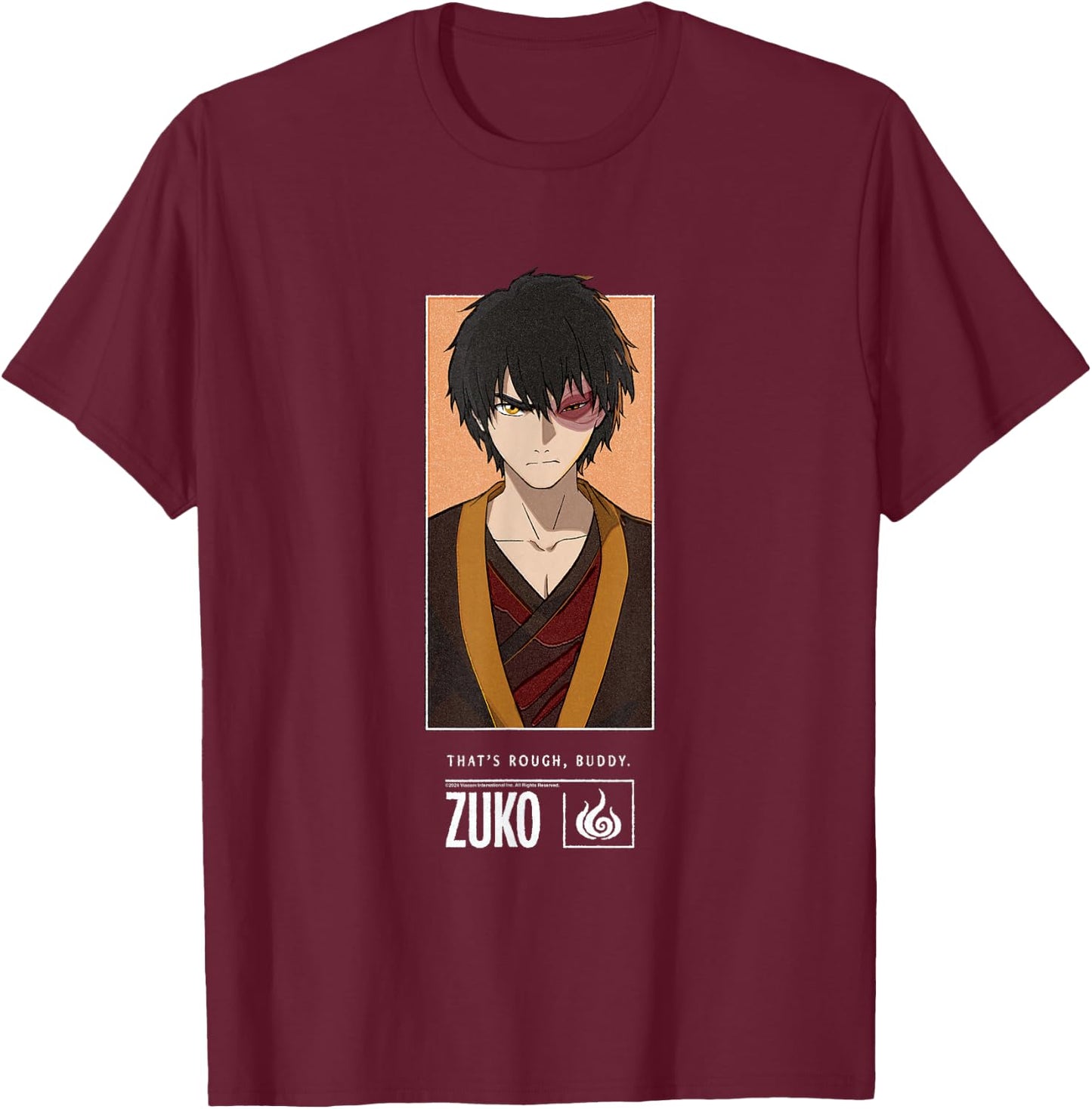 Avatar The Last Airbender Zuko Firebending Master T-Shirt - T-Shirt | Maroon