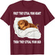 Dachshund Wiener Doxie Sleeping Pajamas Nightgown T-Shirt - T-Shirt | Maroon