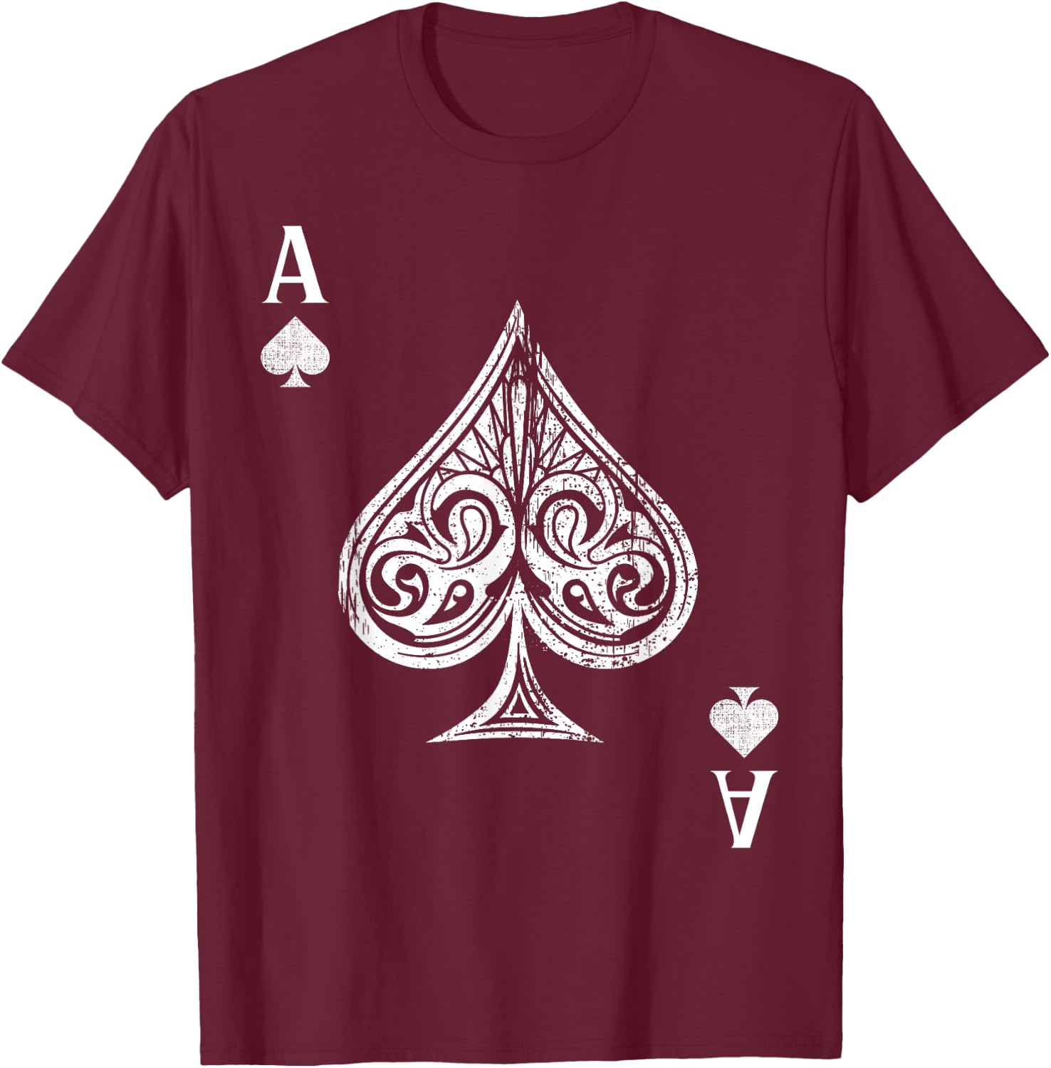 Ace of Spades T-Shirt - T-Shirt | Maroon