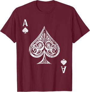 Ace of Spades T-Shirt - T-Shirt | Maroon