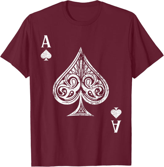 Ace of Spades T-Shirt - T-Shirt | Maroon