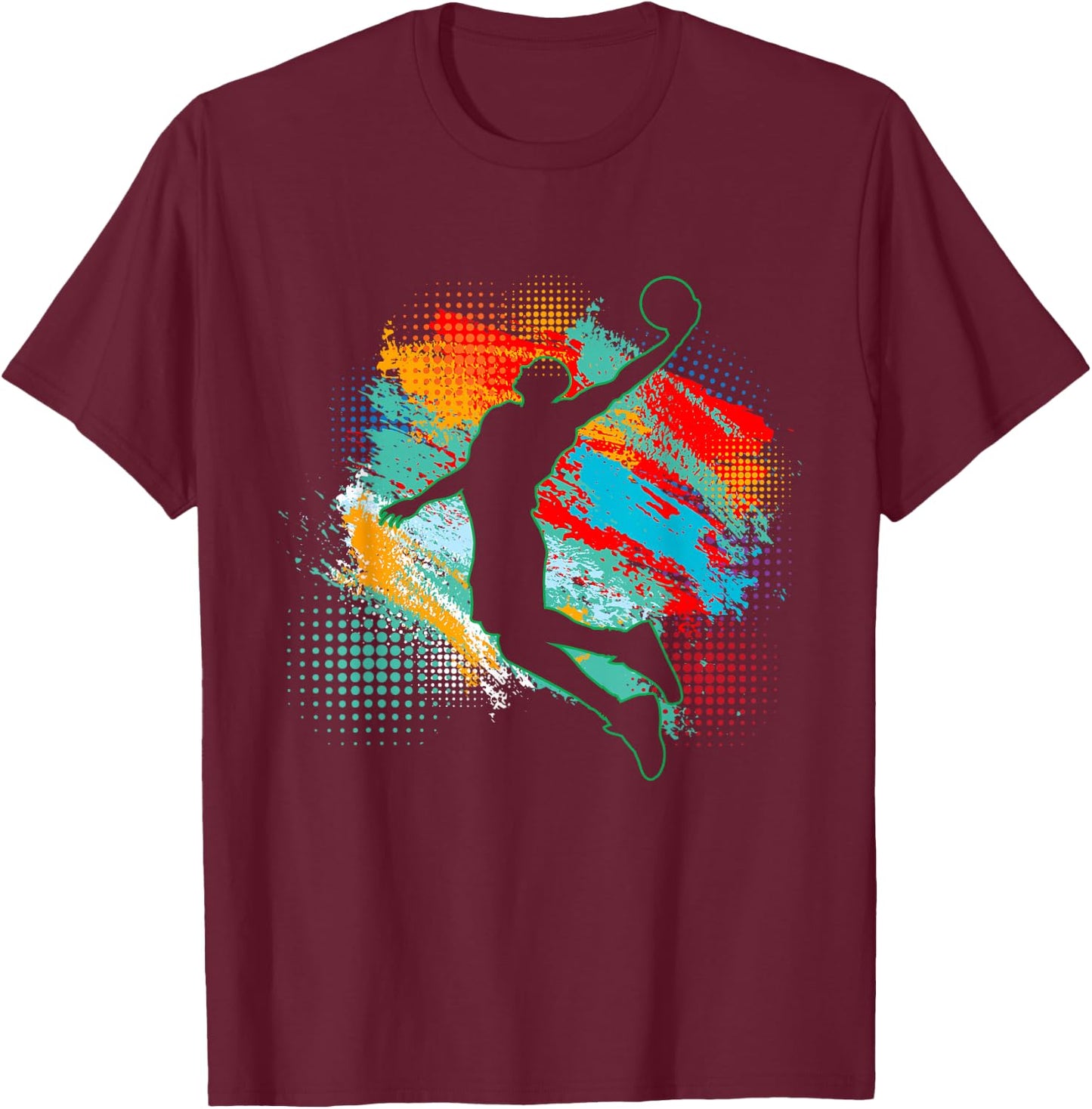 Basketball Sports Fan Men Kids Youth Player T-Shirt - T-Shirt | Maroon