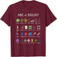 Biology Alphabet Science Education Teacher Student Chart T-Shirt - T-Shirt | Maroon