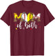 Mom Of Both Baseball Softball Heart Leopard Mothers Day Mama T-Shirt - T-Shirt | Maroon