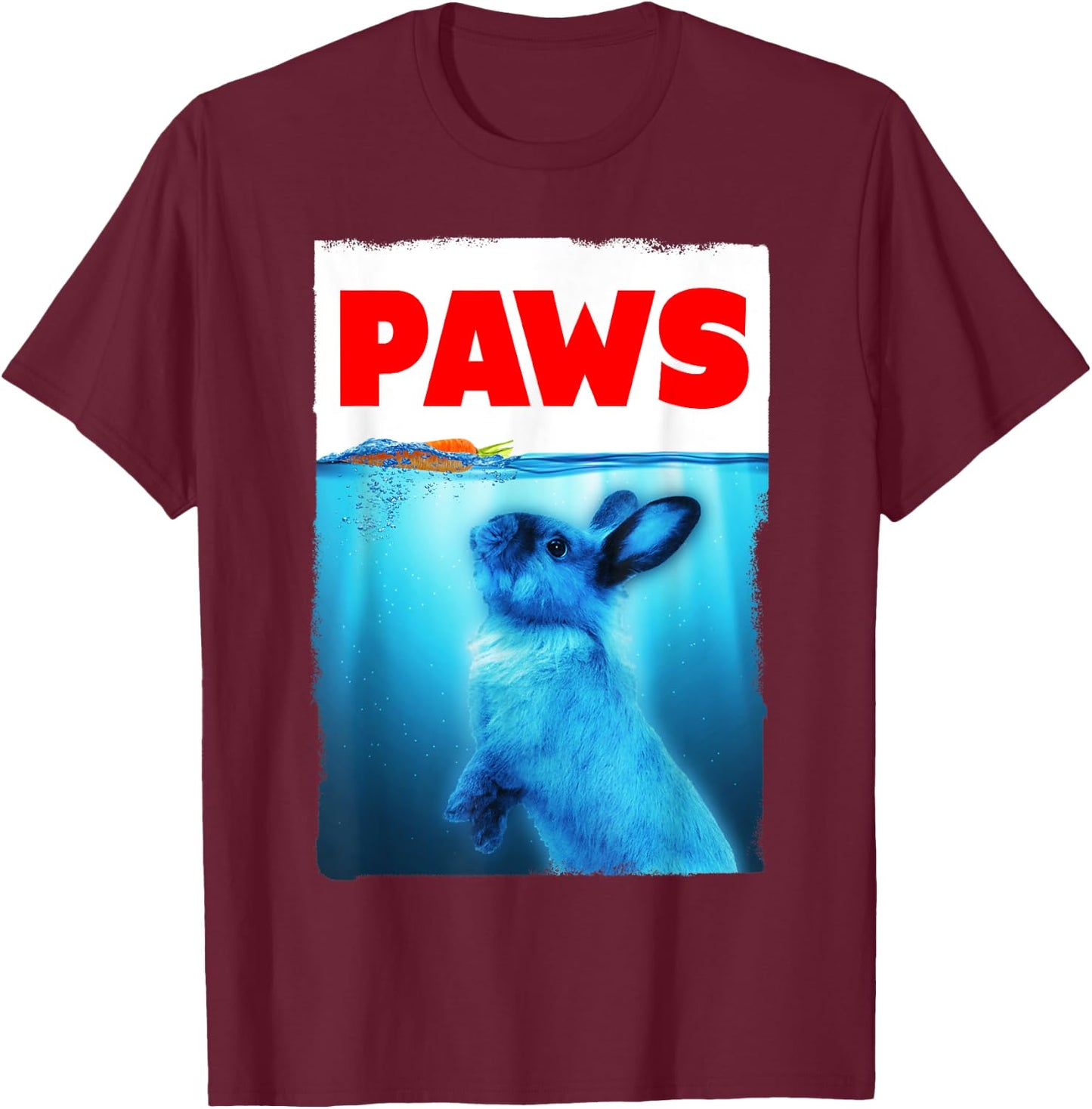 Paws Rabbit Parody Carrot Chaser T-Shirt - T-Shirt | Maroon
