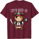 Funny Capyb-Arrr-Ra Pirate Capybara Halloween Boys Girls T-Shirt - T-Shirt | Maroon