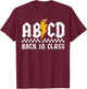 Back In Class Rocks Teacher Rock Back to School ABCD Women Girls Kids T-Shirt - T-Shirt | Maroon