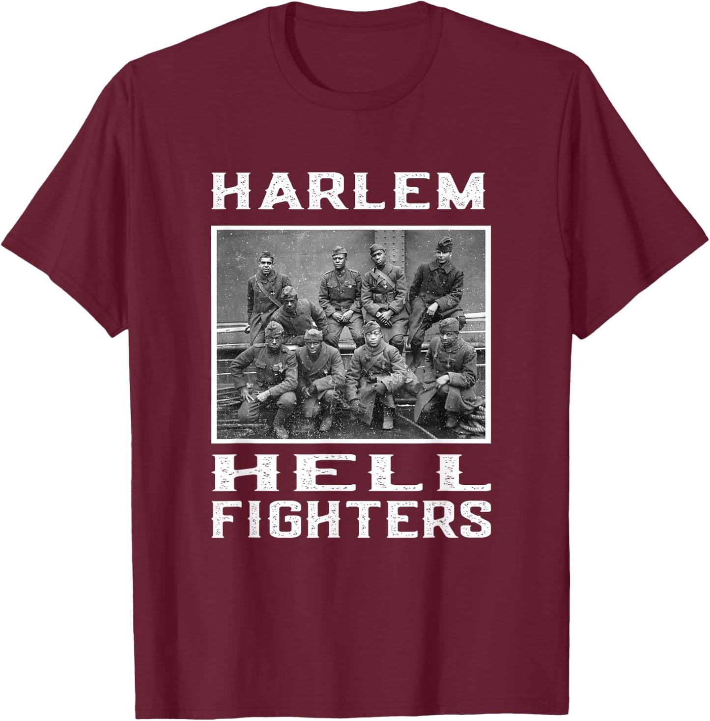 Harlem Hell Fighters Black History Pride T-Shirt - T-Shirt | Maroon