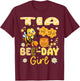 Tia Of The Bee-Day Girl Funny Bee Birthday Party T-Shirt - T-Shirt | Maroon