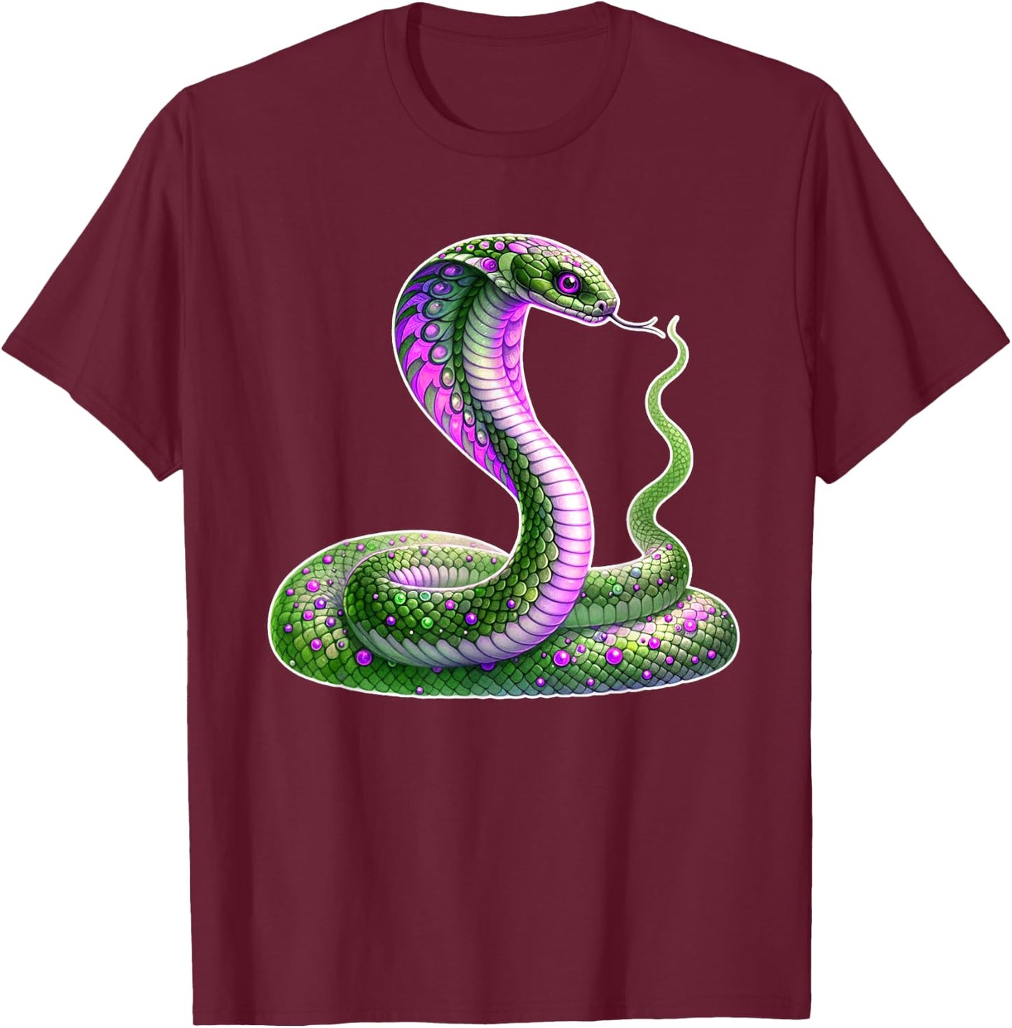 Magical Snake Cobra T-Shirt - T-Shirt | Maroon