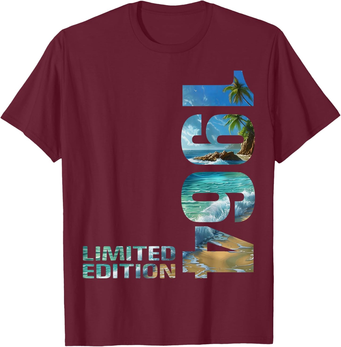 61th Birthday 1964 Limited Edition 61 Man Woman T-Shirt - T-Shirt | Maroon