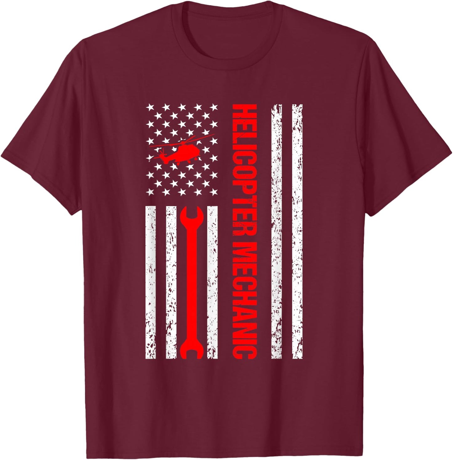 Helicopter Mechanic Design Women T-Shirt - T-Shirt | Maroon