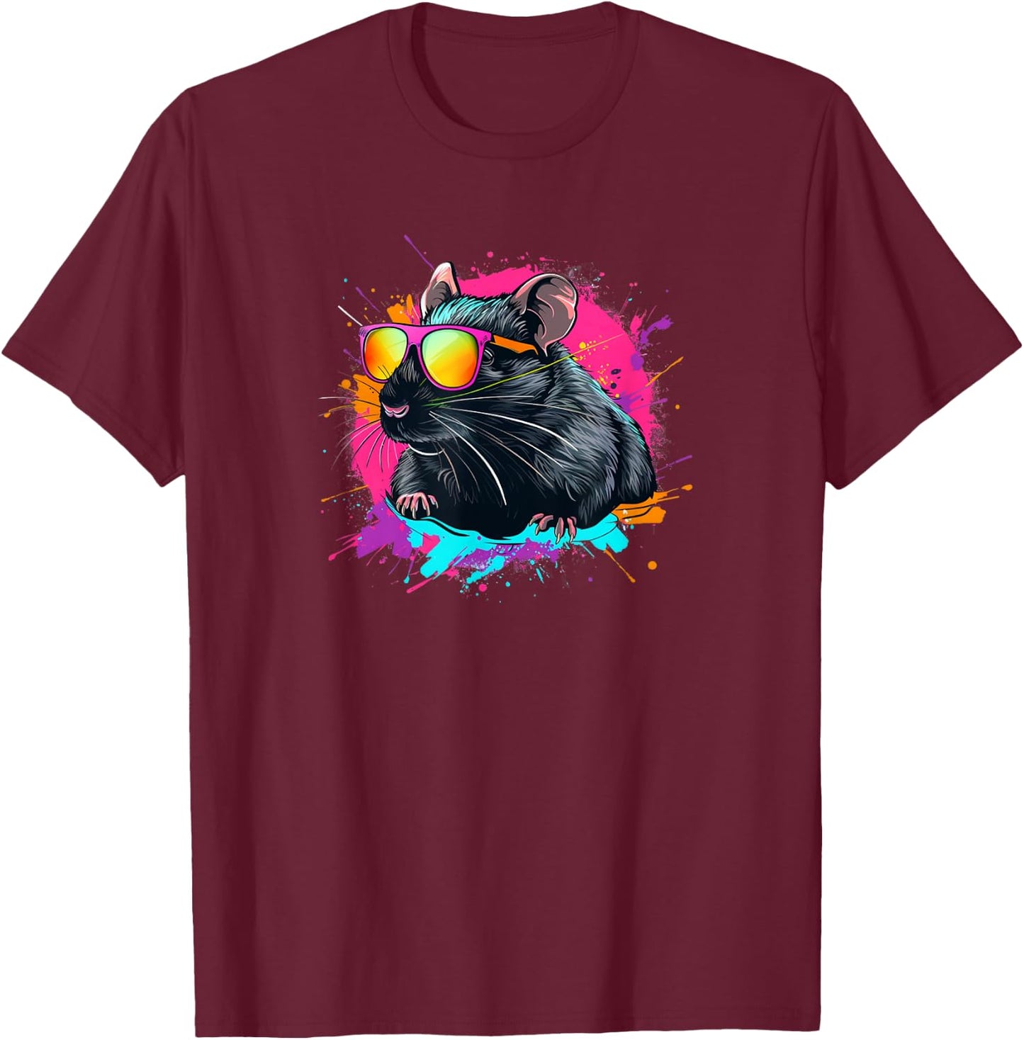 Retro Vintage Pet Rat Lover T-Shirt - T-Shirt | Maroon