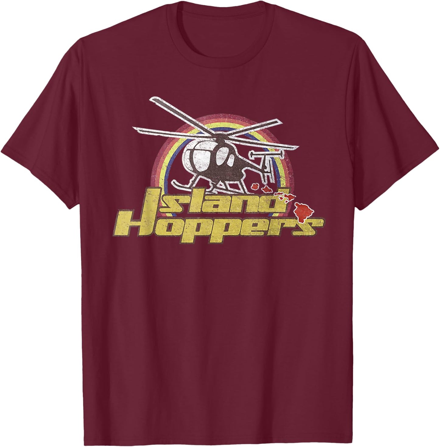 Magnum Island Retro Hoppers T-Shirt - T-Shirt | Maroon