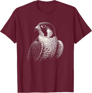 Vintage Peregrine Falcon Bird Graphic Art Design T-Shirt - T-Shirt | Maroon
