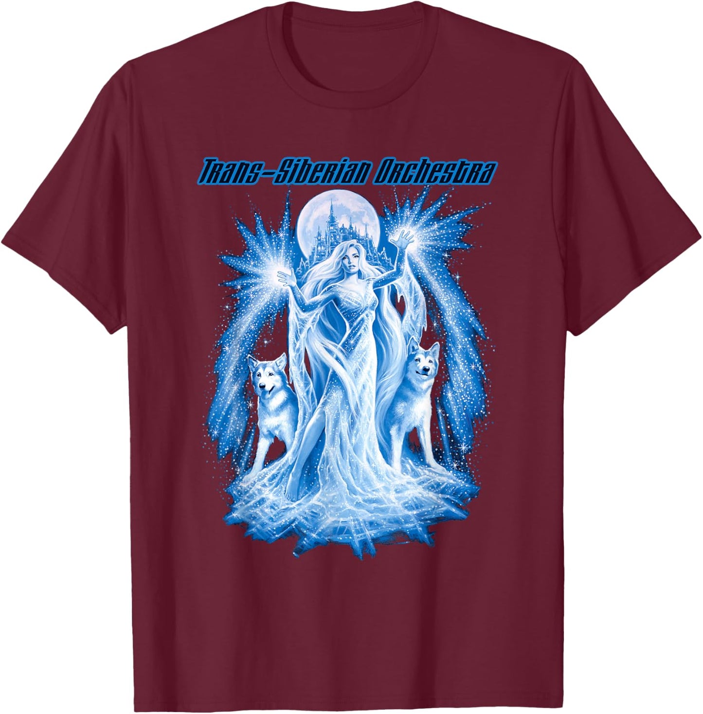 Trans-Siberian Orchestra – Logo Wolves , Blue T-Shirt - T-Shirt | Maroon