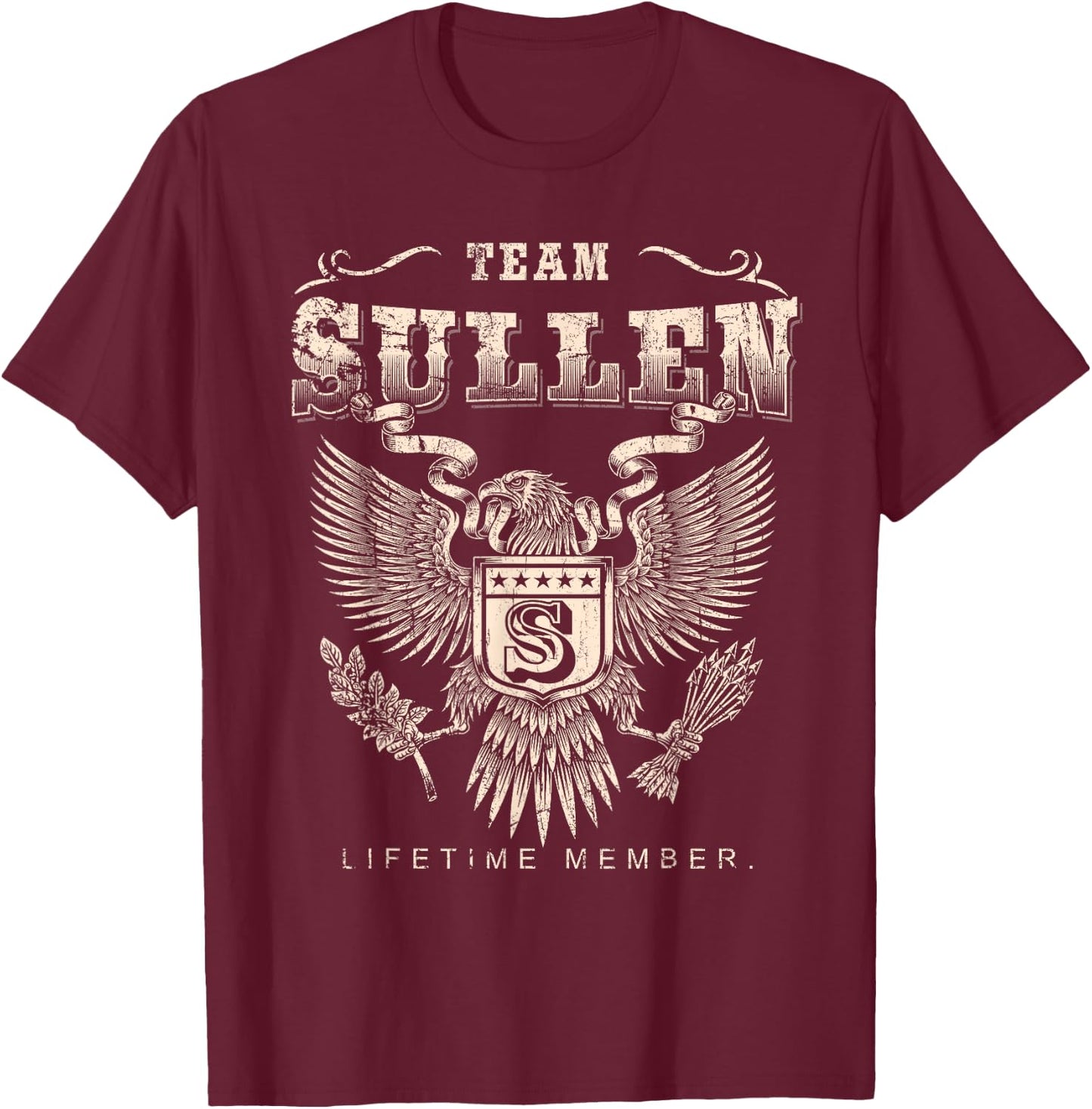 Team Sullen Lifetime Member - Sullen Name T-Shirt - T-Shirt | Maroon